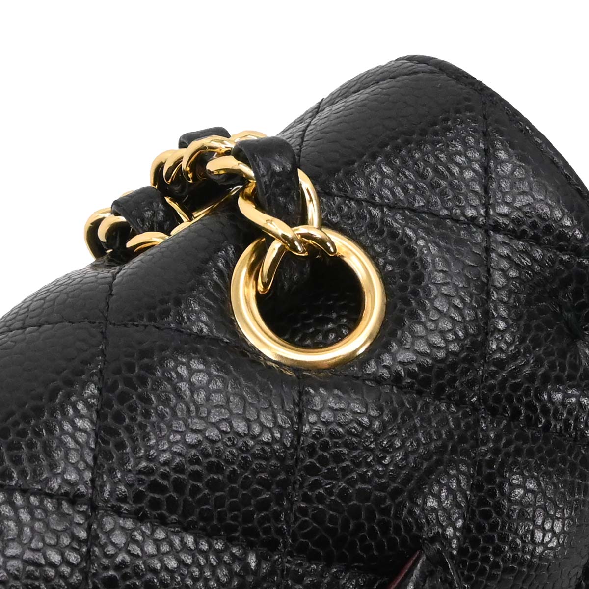 Chanel Black Caviar Skin Medium Classic Double Flap Shoulder Bag