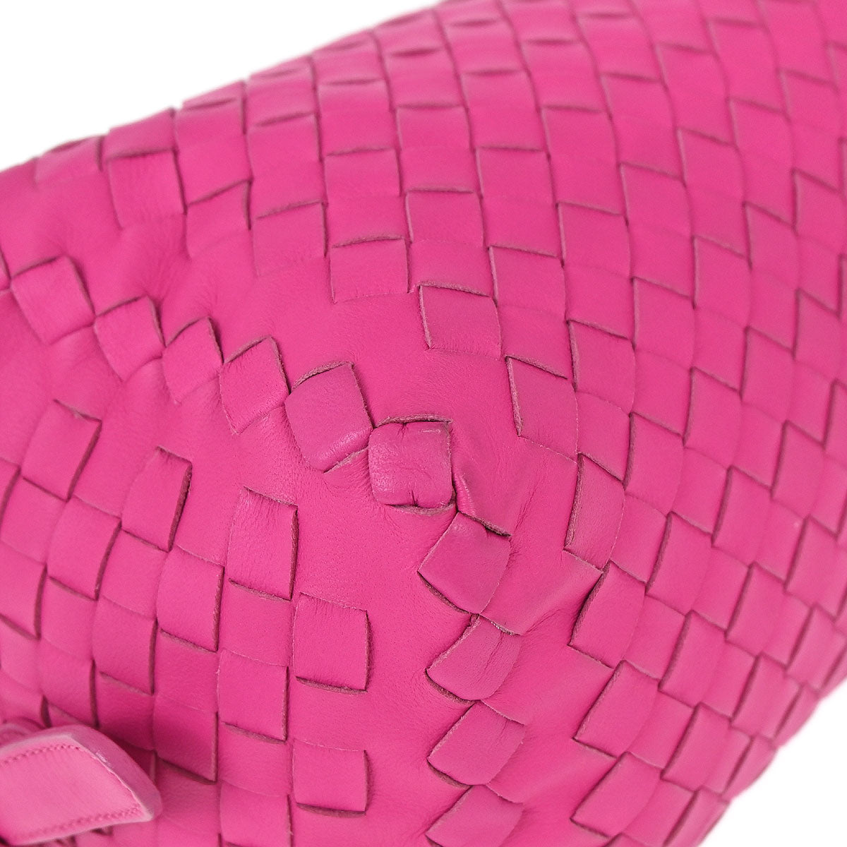 Bottega Veneta Pink Lambskin Intrecciato Handbag