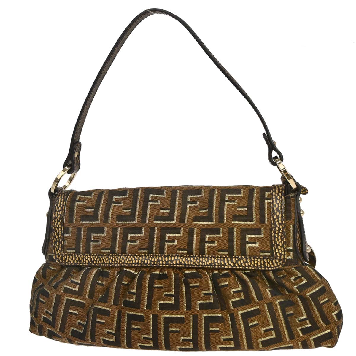 Fendi Brown Canvas Tobacco Zucca Chef Handbag