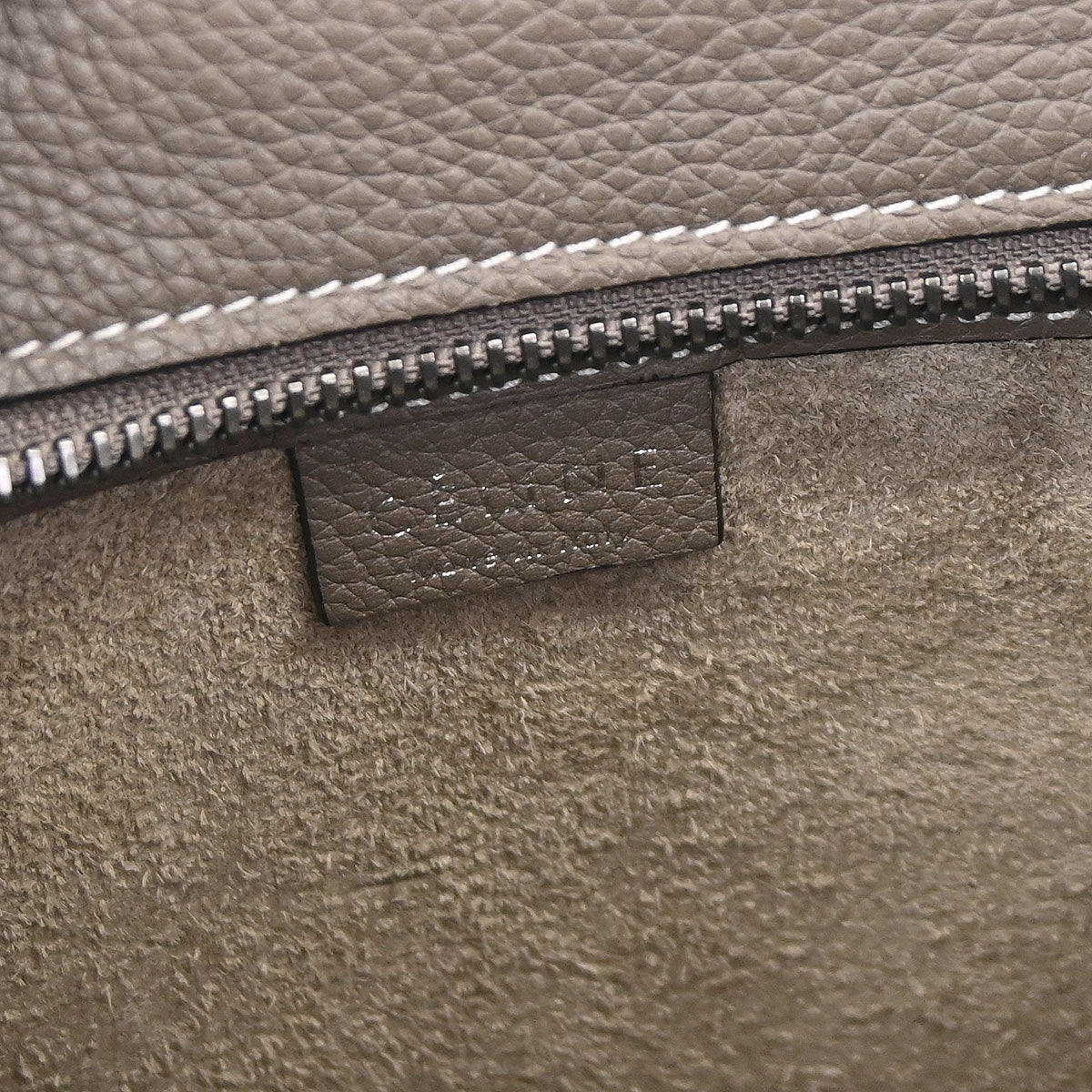 Celine Brown Leather Nano Luggage 2way Shoulder Tote Bag