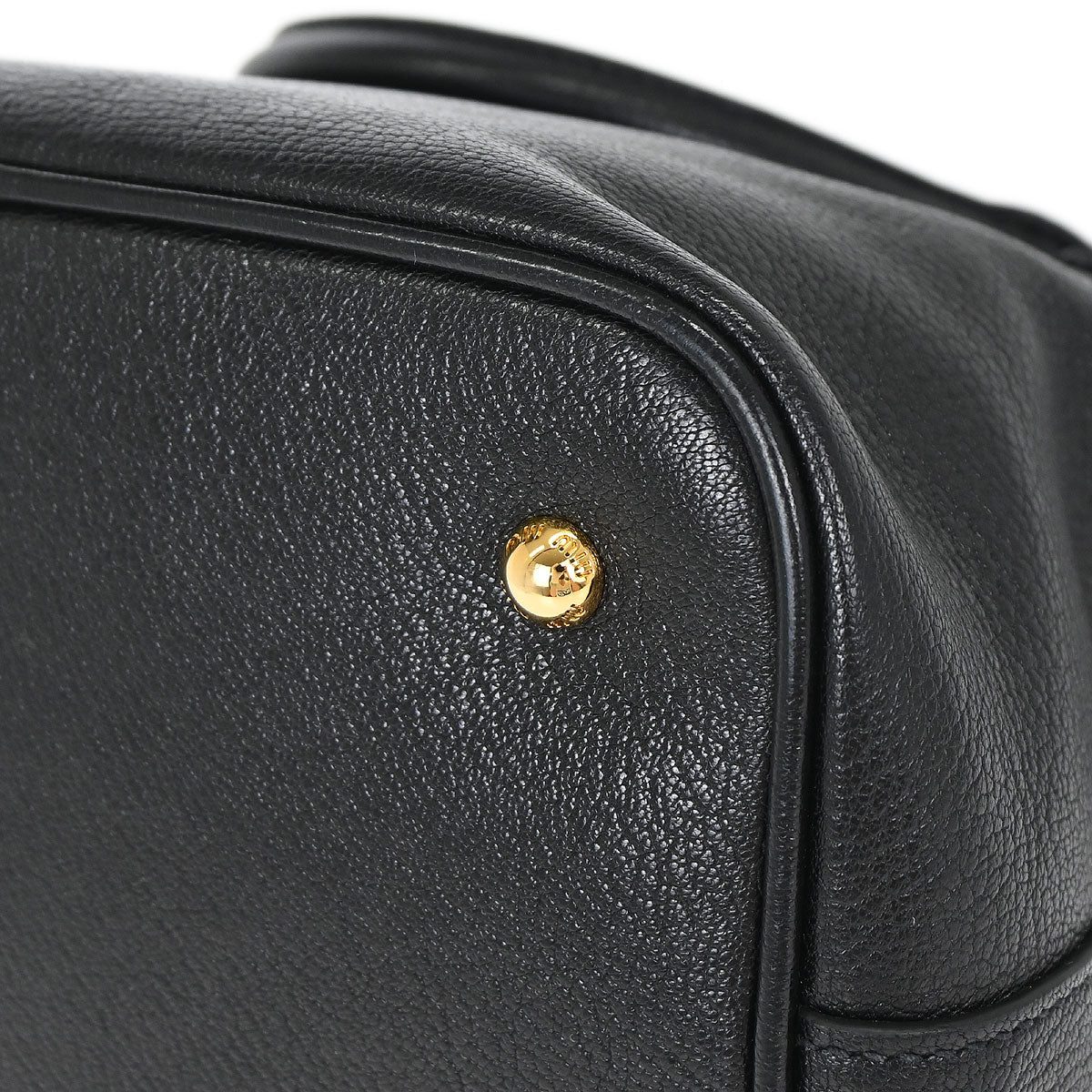 Miu Miu Black Chevre 2way Shoulder Tote Bag