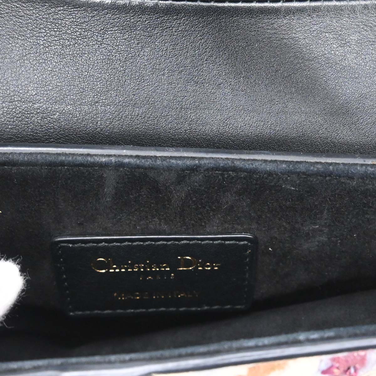 Christian Dior 2019 Kaleidiorscopic Collection Hand-painted Beaded Calfskin Saddle Bag Gold Tone Hardware