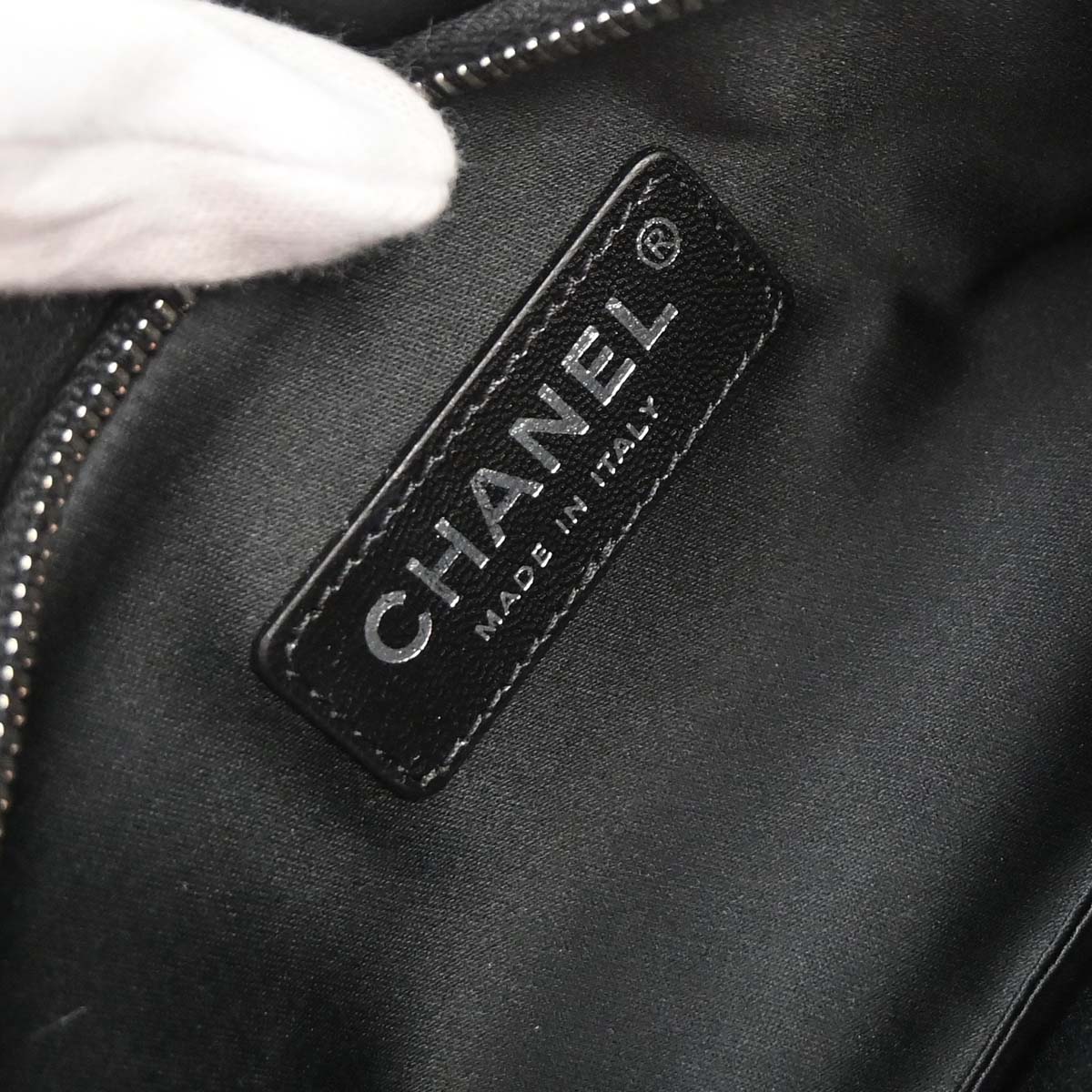 Chanel Black Lambskin Clutch Bag