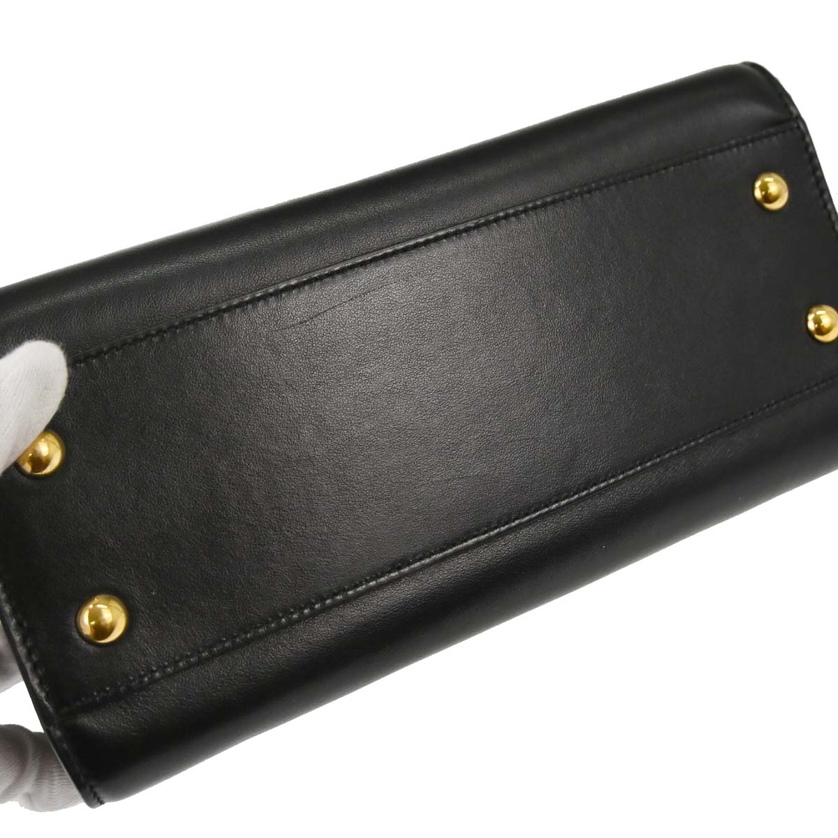 Saint Laurent Black Calfskin Baby Cabas 2way Shoulder Handbag