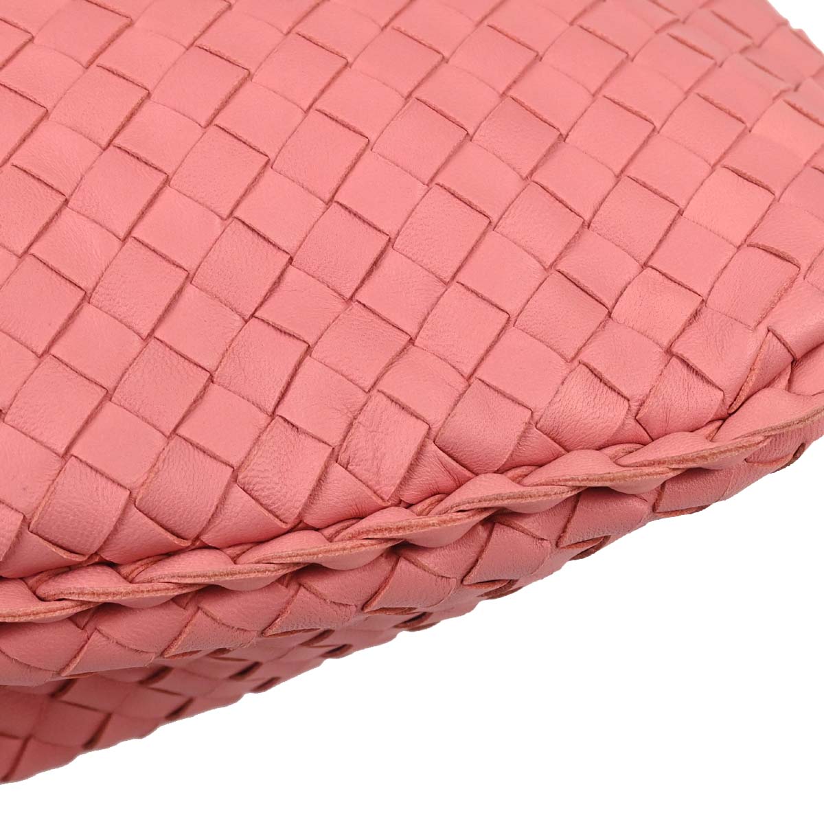 Bottega Veneta Pink Lambskin Intrecciato Hobo Handbag