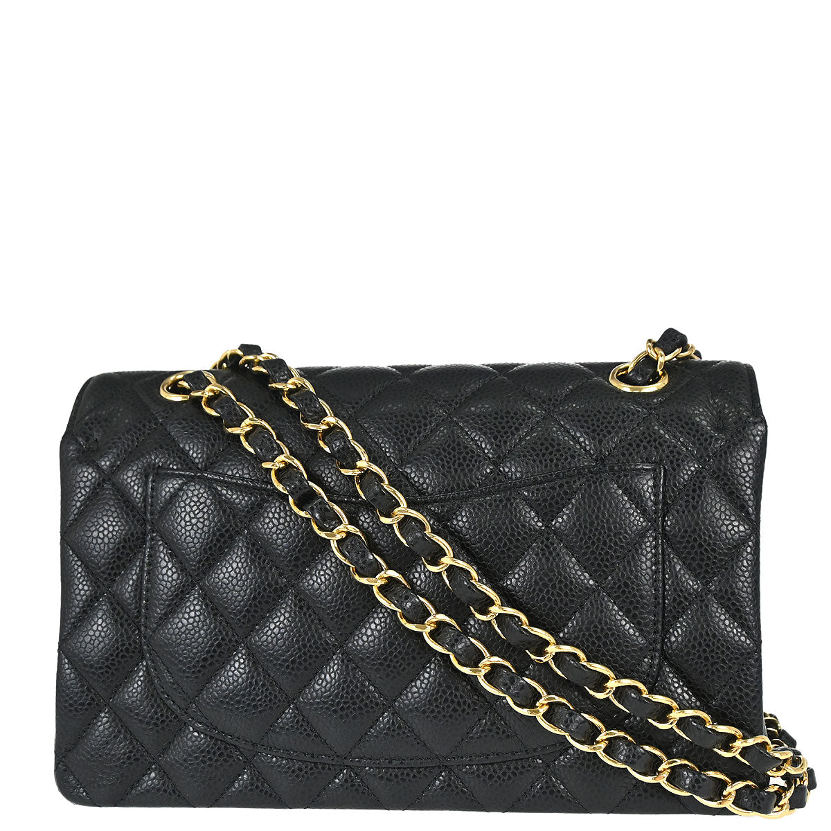Chanel Black Caviar Skin Small Classic Double Flap Shoulder Bag