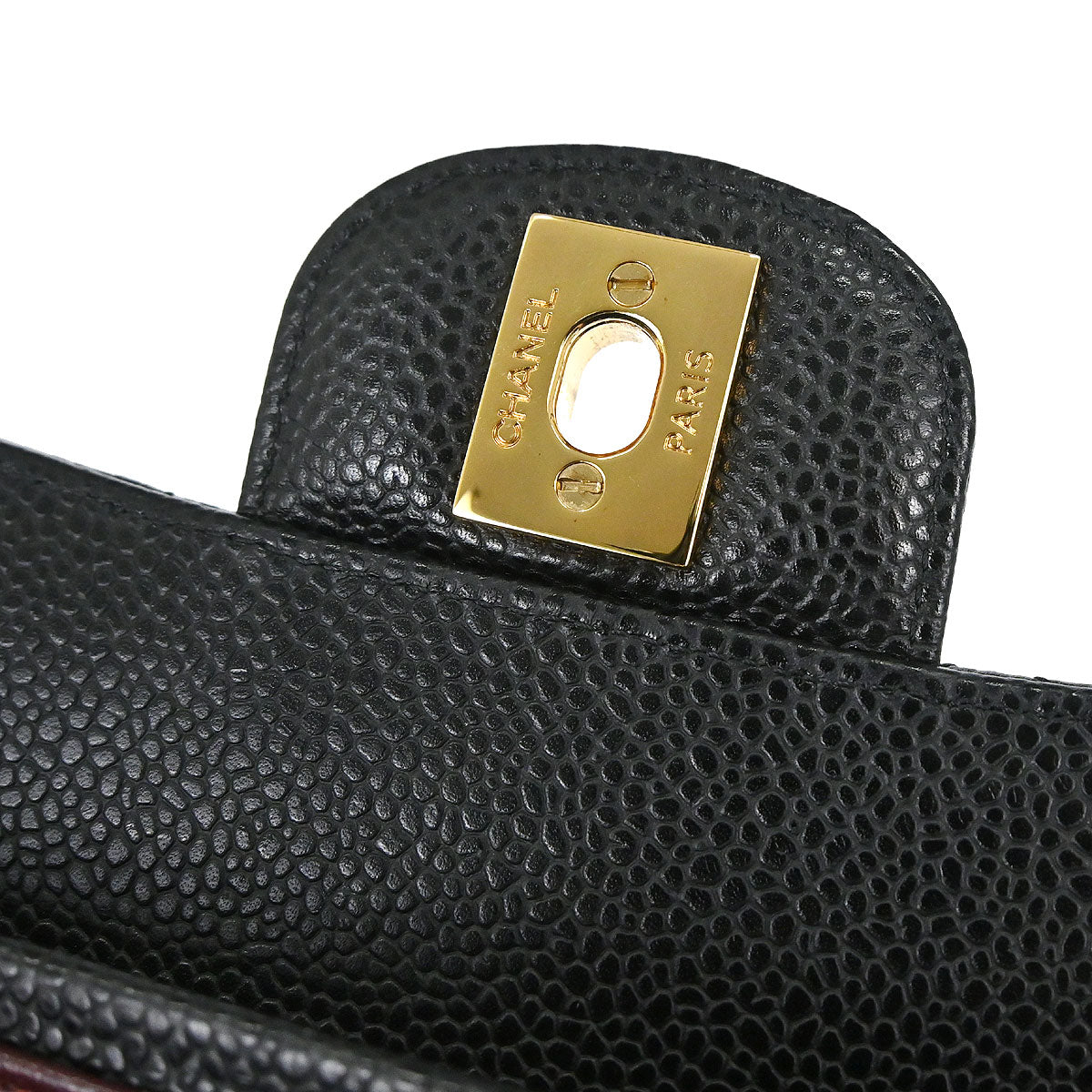 Chanel Black Caviar Skin Small Classic Double Flap Shoulder Bag