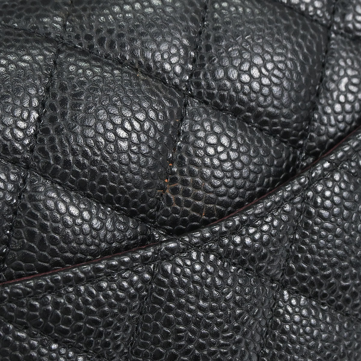 Chanel 2018-2019 Black Caviar Skin Medium Classic Double Flap Shoulder Bag