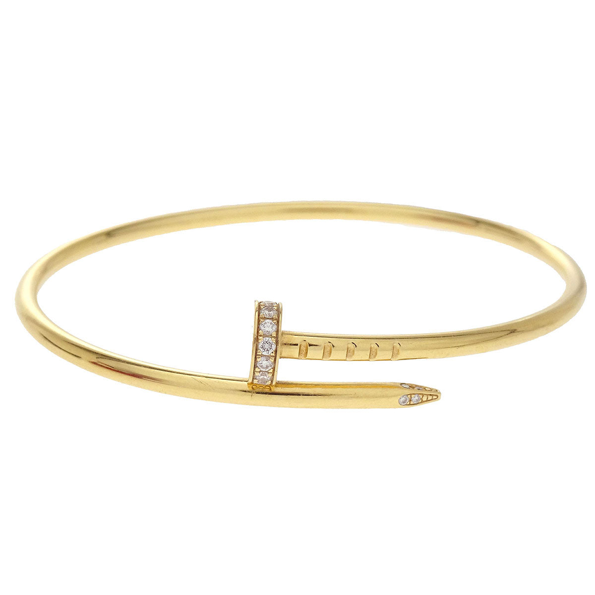 Cartier Juste Un Clou Small Bracelet #16 QTV359 Au750 Diamond Jewelry