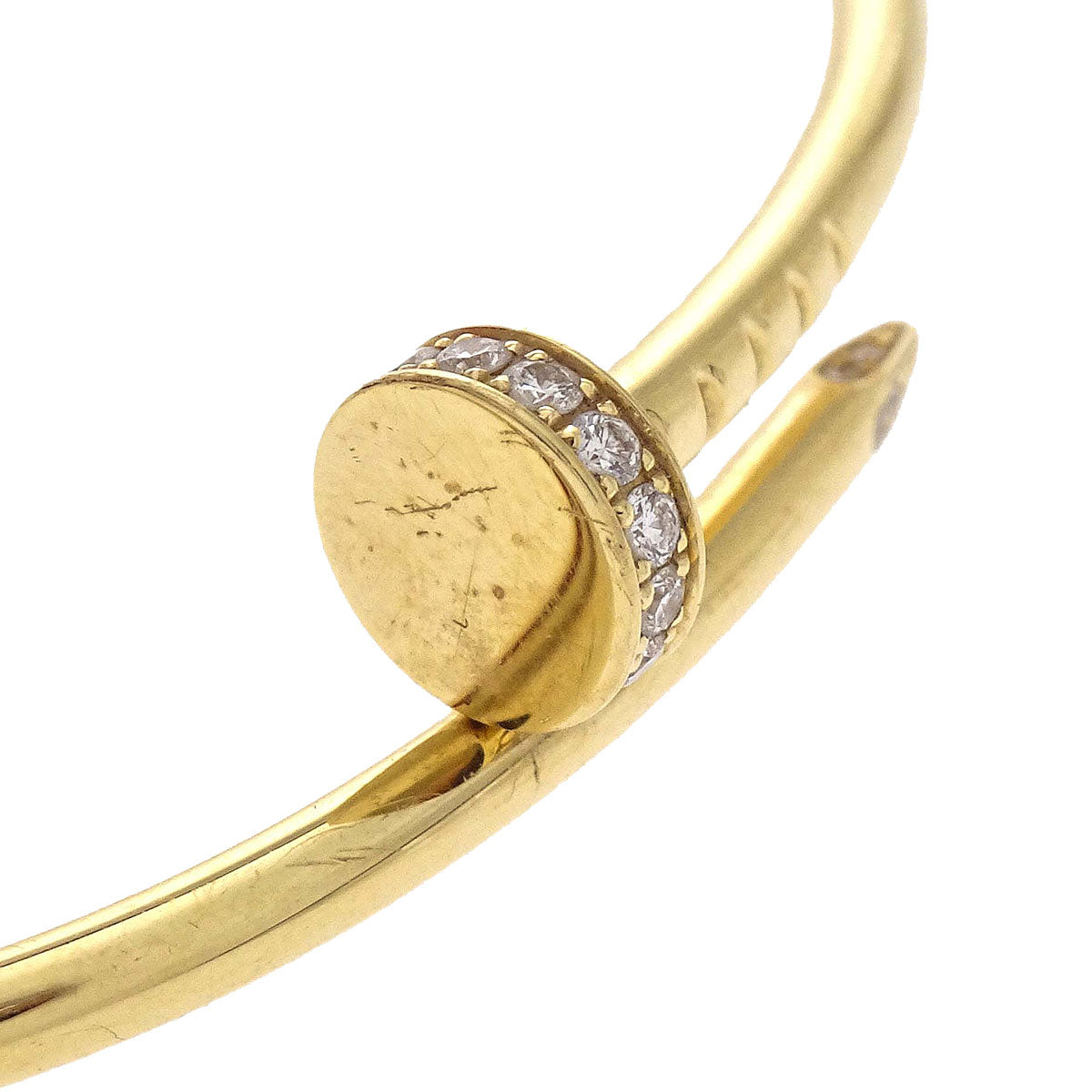 Cartier Juste Un Clou Small Bracelet #16 QTV359 Au750 Diamond Jewelry