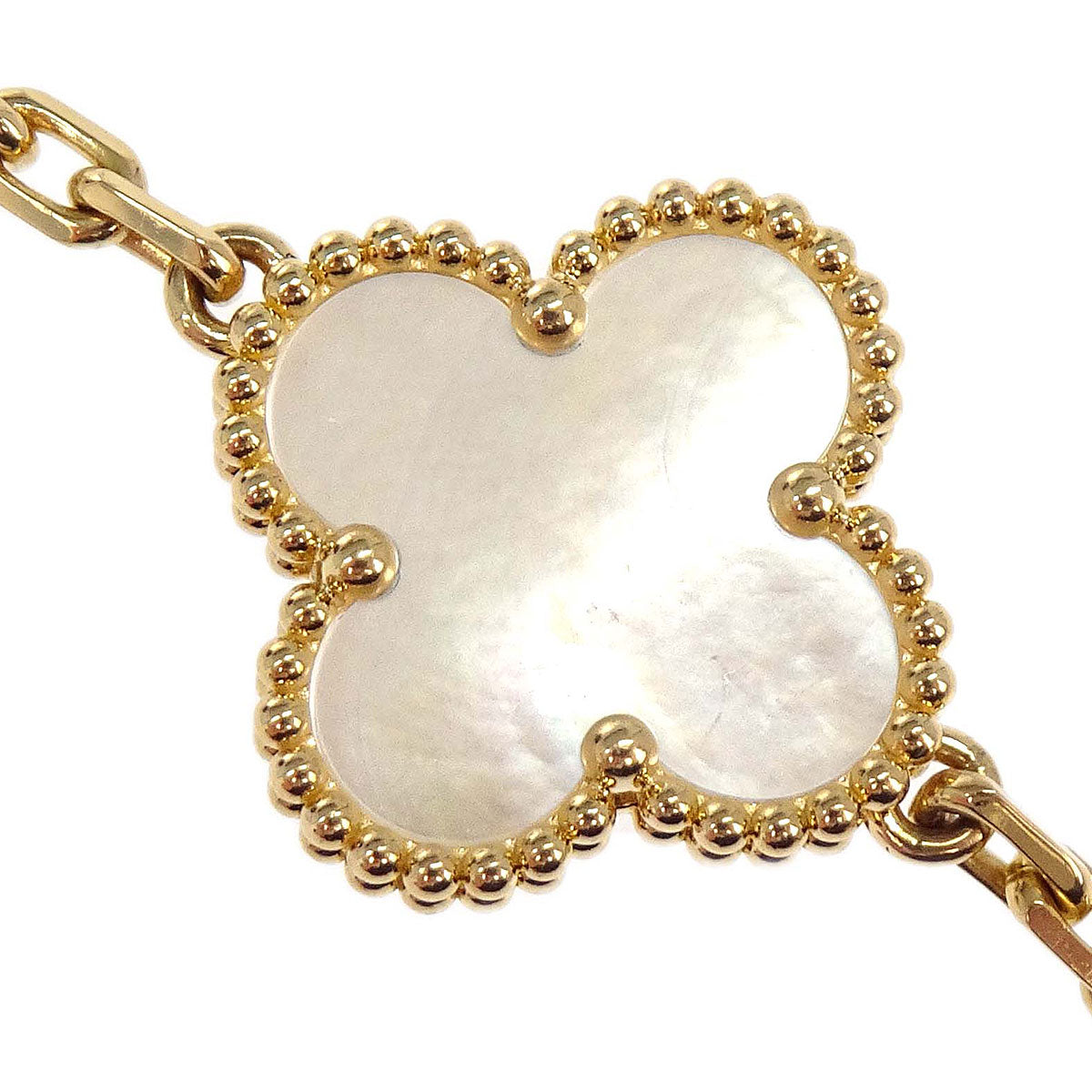 Van Cleef & Arpels Alhambra Bracelet Mother of Pearl Gold Au750 Jewelry