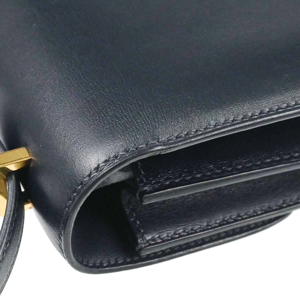 Hermes Navy Box Calf Constance 18 Shoulder Bag