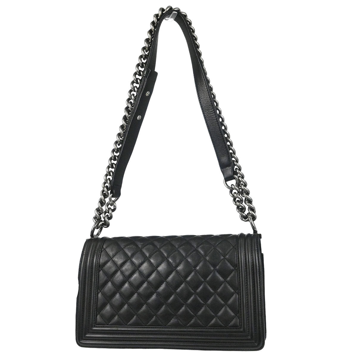 Boy Chanel 2012-2013 Black Lambskin Medium Shoulder Bag