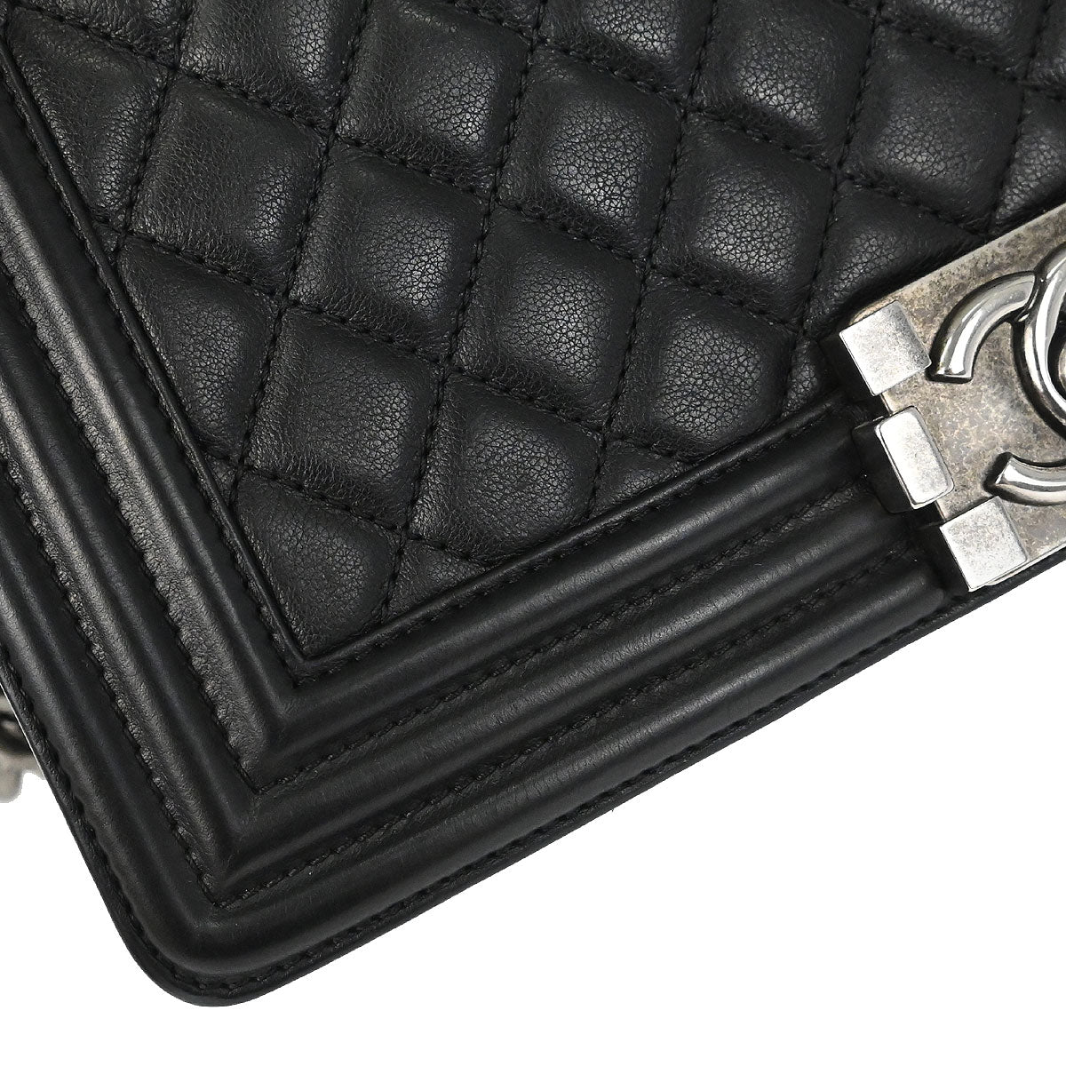 Boy Chanel 2012-2013 Black Lambskin Medium Shoulder Bag