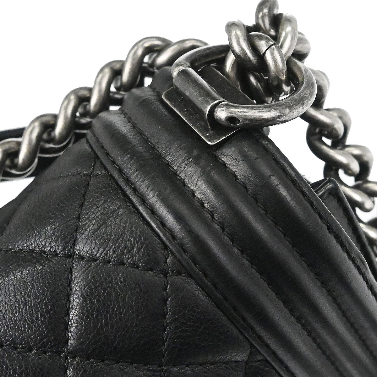 Boy Chanel 2012-2013 Black Lambskin Medium Shoulder Bag