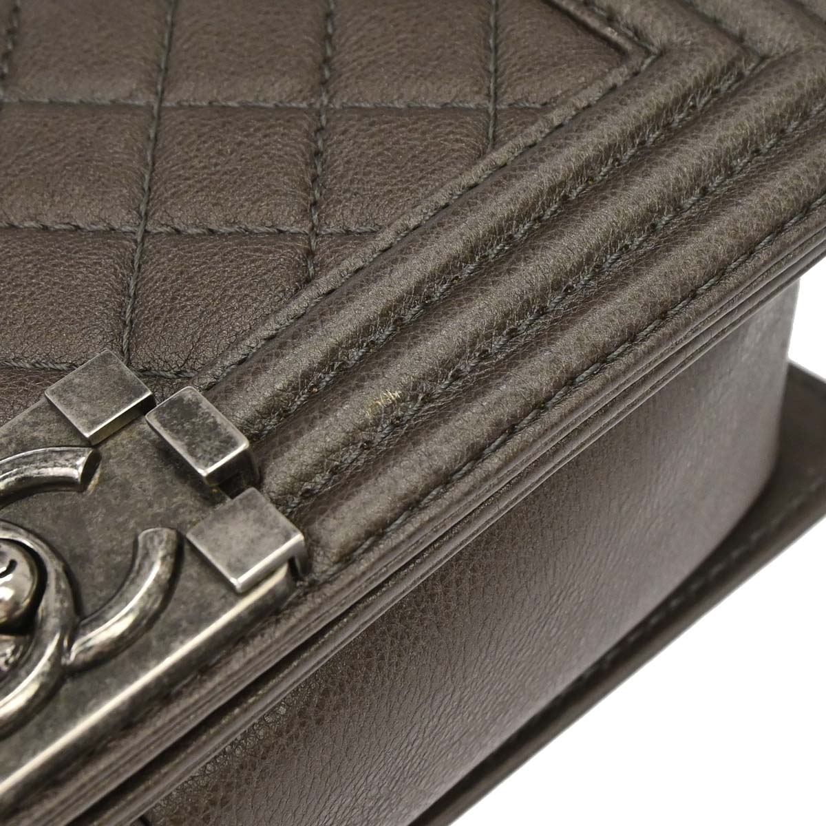 Boy Chanel 2013-2014 Brown Calfskin Medium Chain Shoulder Bag
