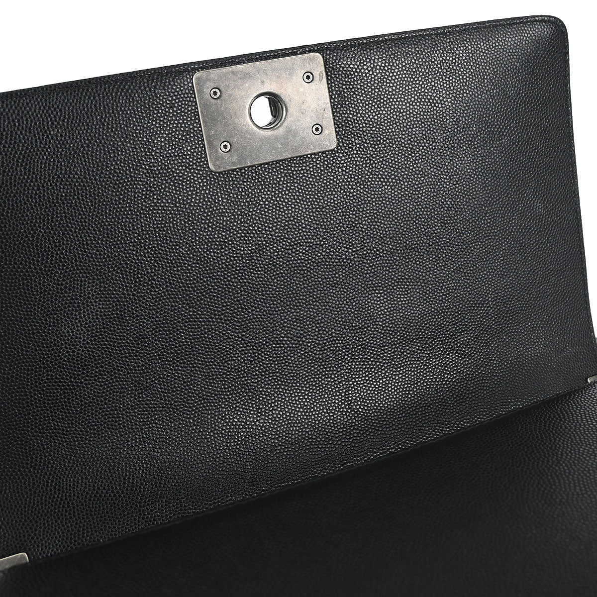 Boy Chanel Black Caviar Skin Medium Chain Shoulder Bag