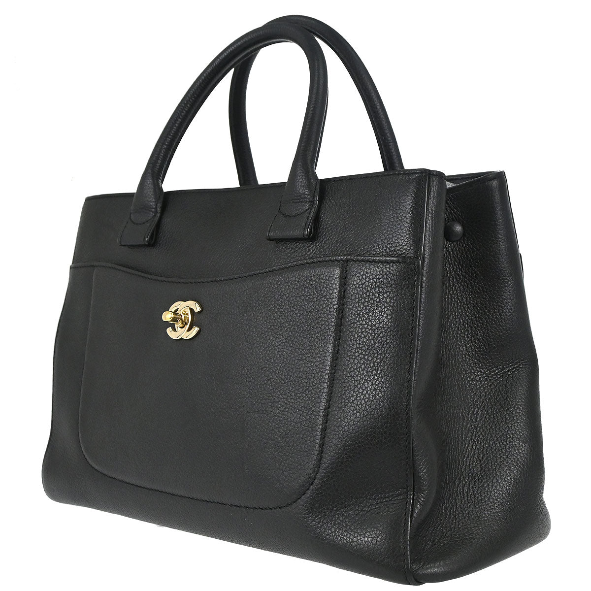 Chanel 2017-2018 Black Calfskin Neo Executive Cerf 2way Shoulder Tote Bag