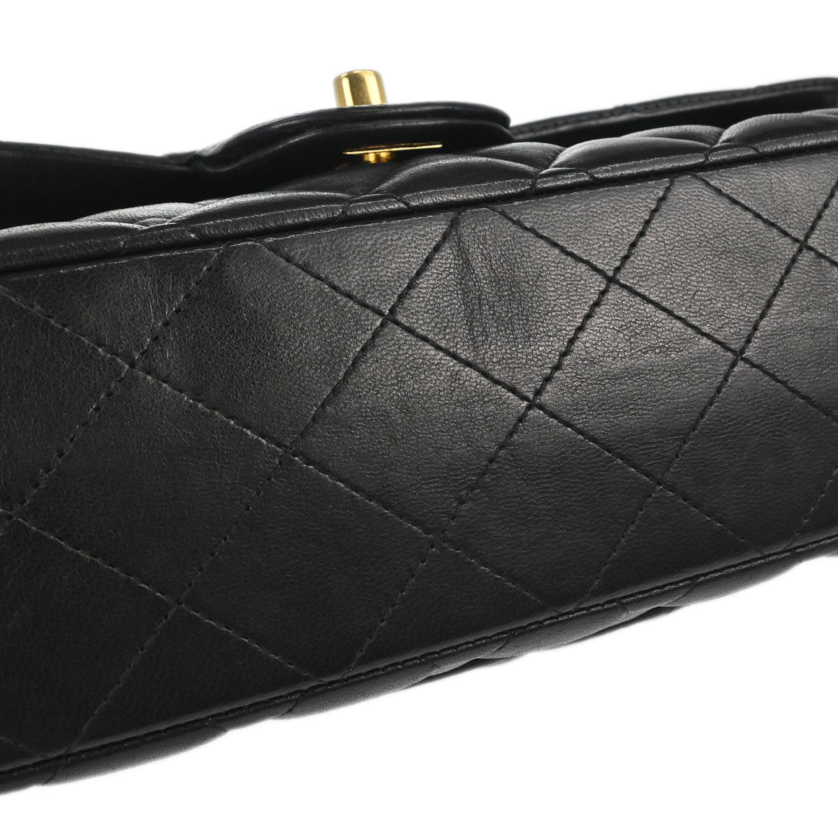 Chanel 2014 Black Lambskin Medium Classic Double Flap Shoulder Bag