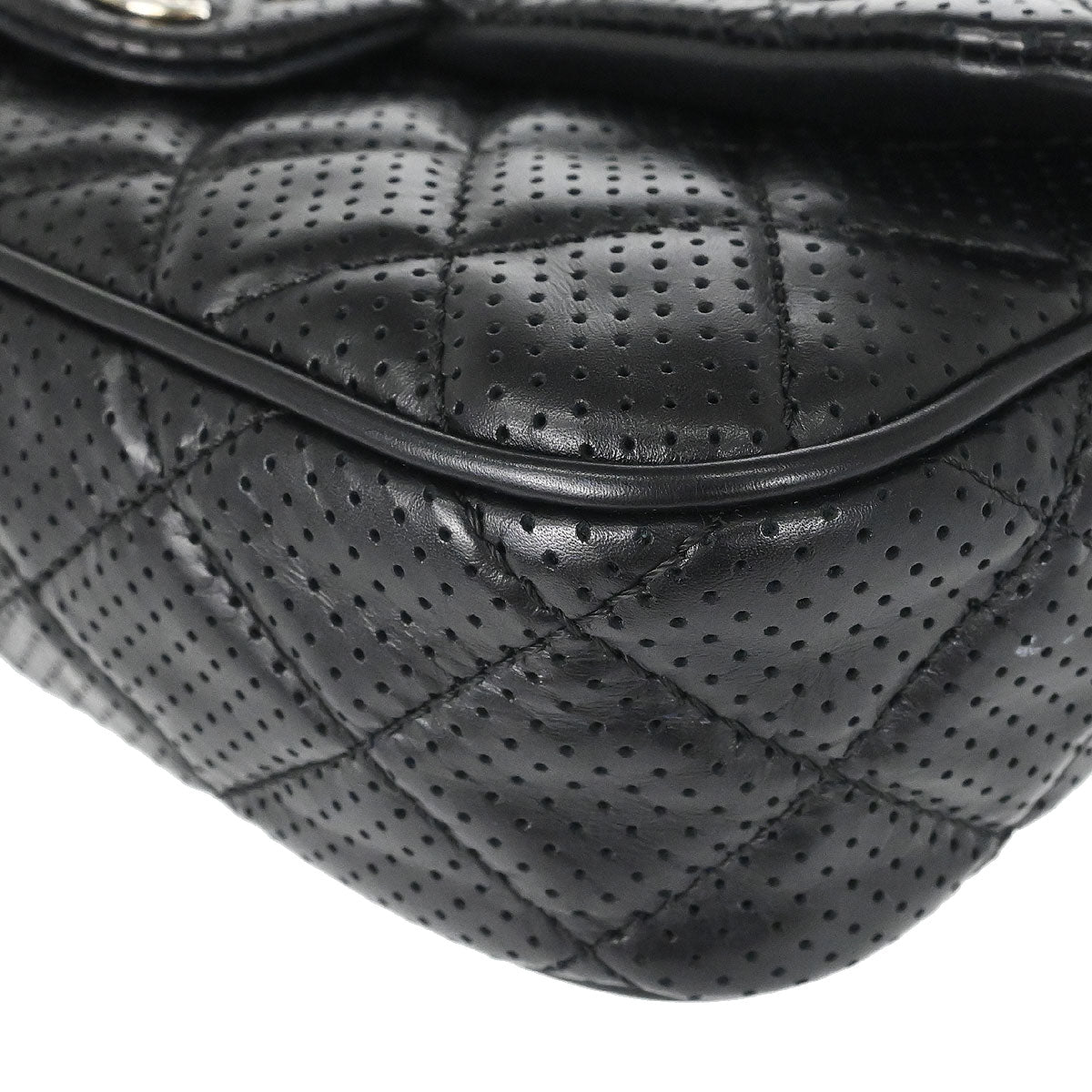 Chanel 2014 Black Perforated Lambskin Handbag