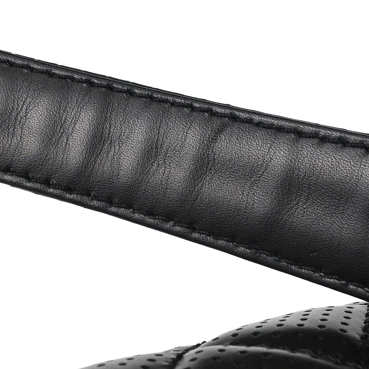 Chanel 2014 Black Perforated Lambskin Handbag