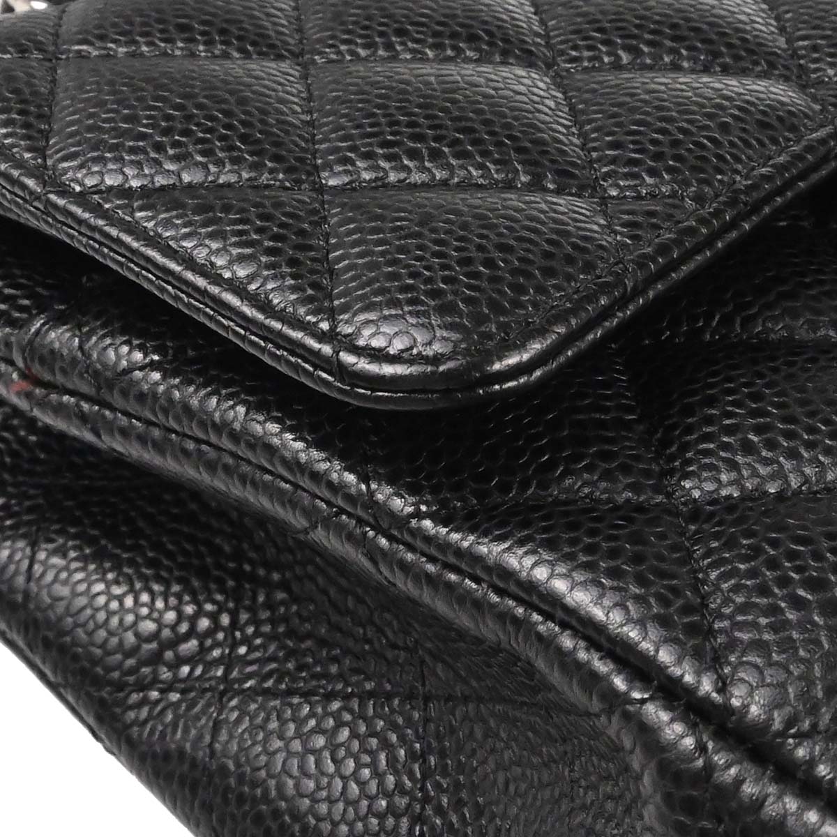 Chanel Black Caviar Skin Medium Classic Double Flap Shoulder Bag