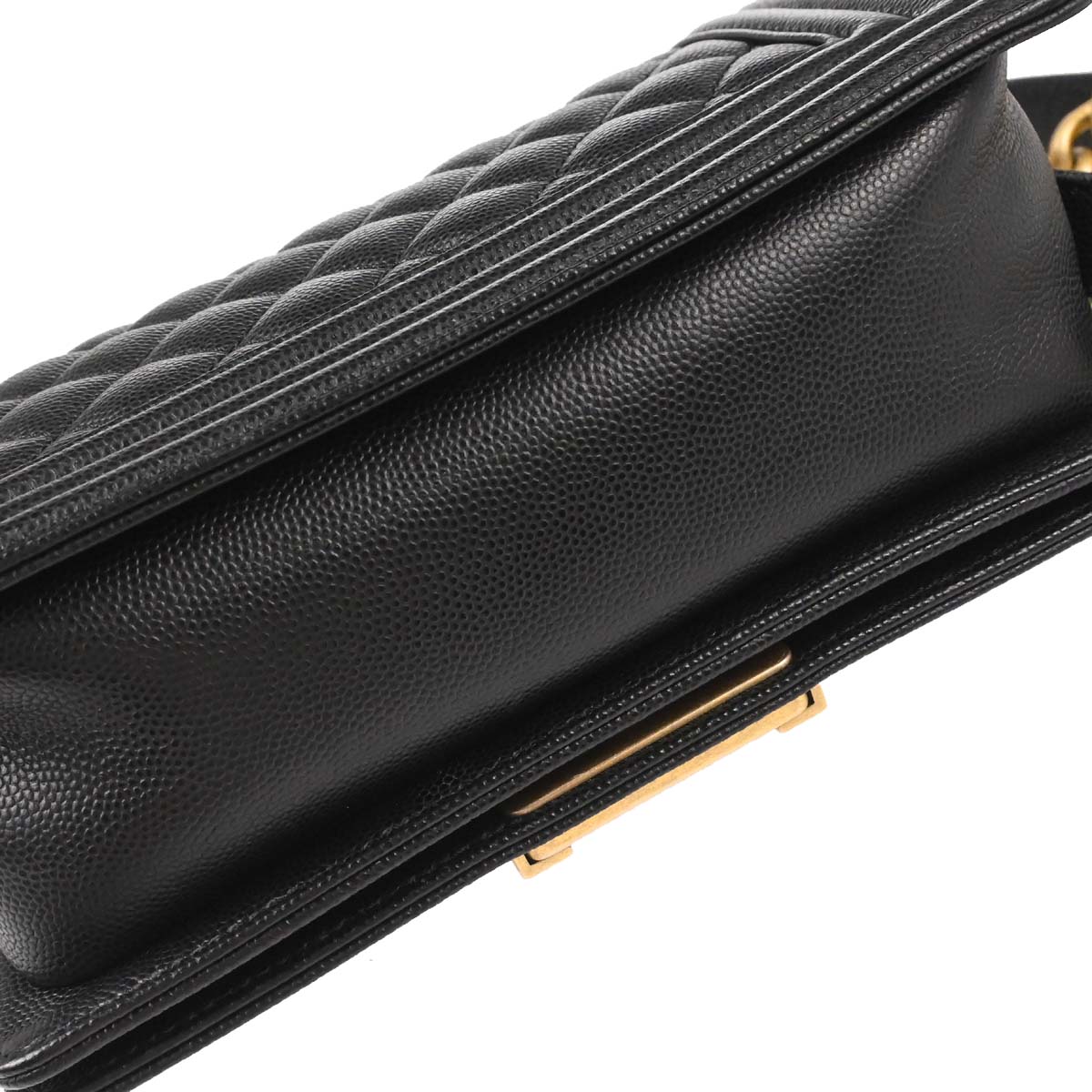 Boy Chanel Black Caviar Skin Small Chain Shoulder Bag