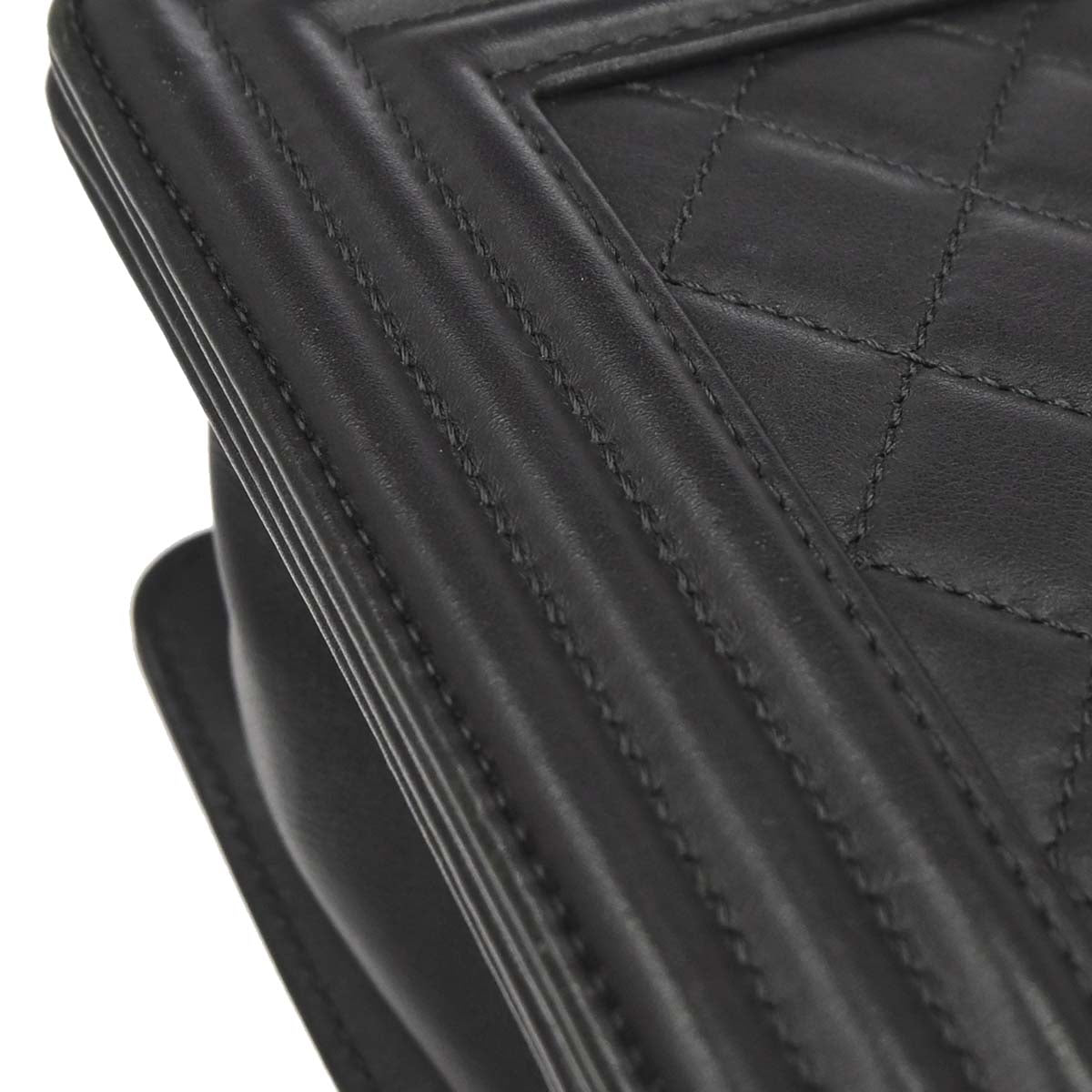 Boy Chanel 2019 Dark Gray Lambskin Medium Chain Shoulder Bag