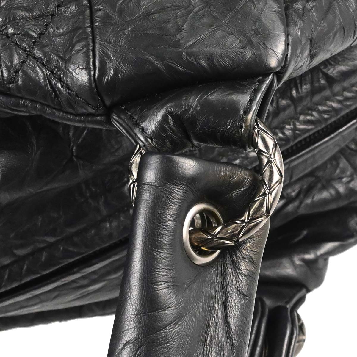 Chanel 2012-2013 Black Calfskin Coco Rider Bowling Bag Handbag