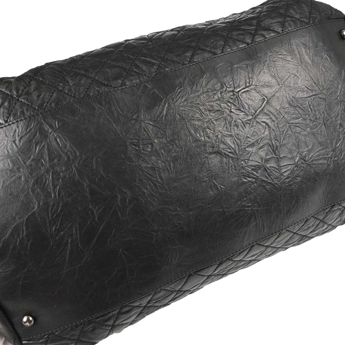 Chanel 2012-2013 Black Calfskin Coco Rider Bowling Bag Handbag