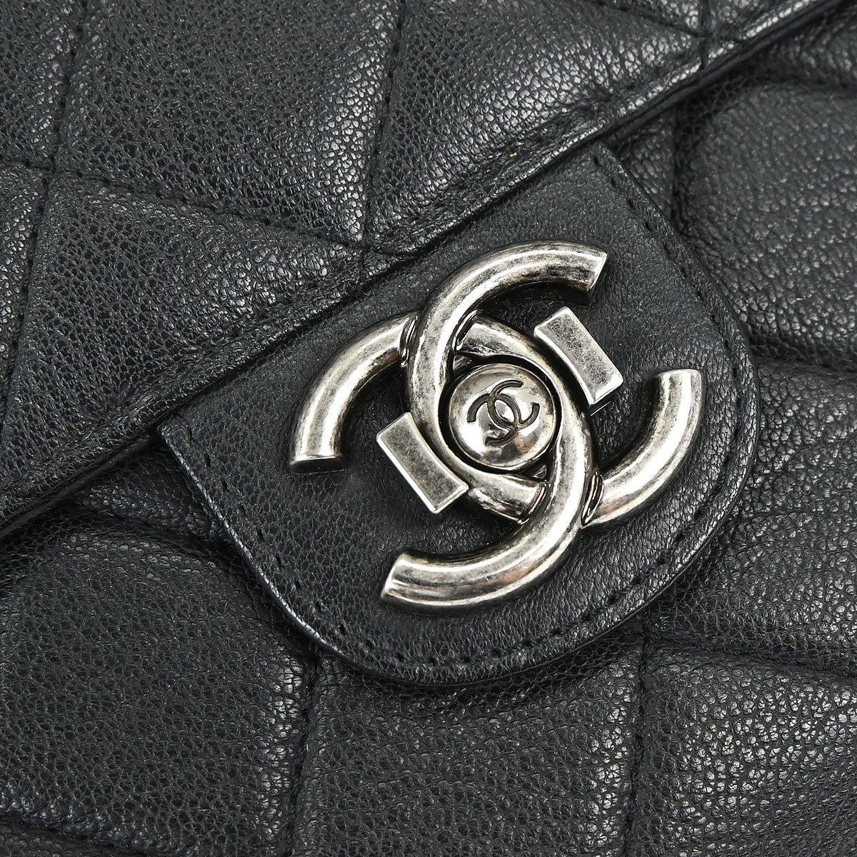 Chanel Black Calfskin Perfect Edge Flap Bag 2way Shoulder Handbag