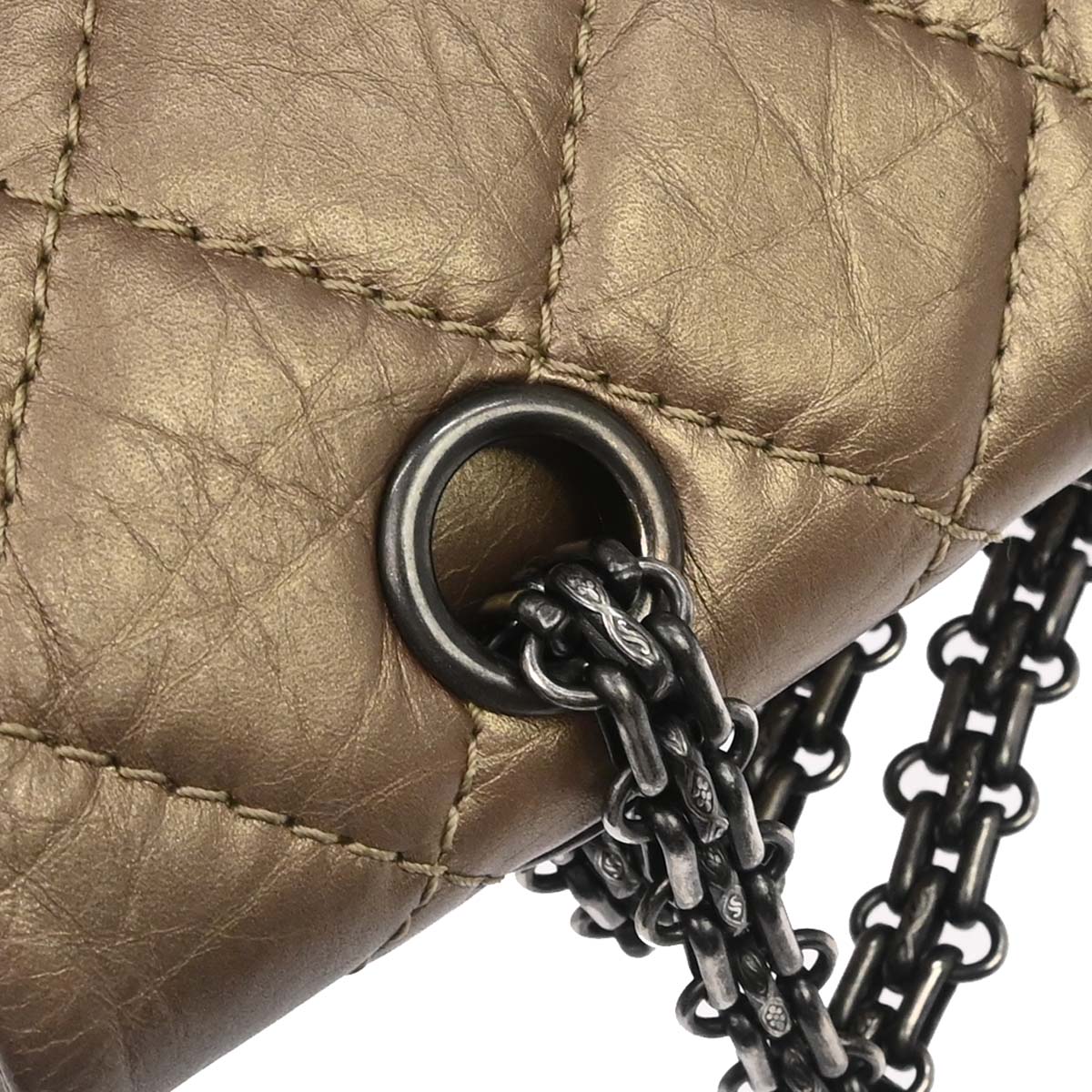 Chanel 2012-2013 Gold Calfskin 2.55 Jumbo Classic Double Flap Shoulder Bag