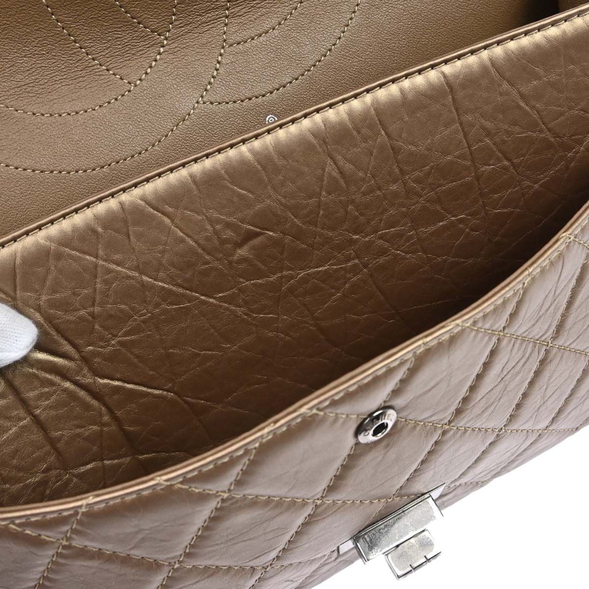 Chanel 2012-2013 Gold Calfskin 2.55 Jumbo Classic Double Flap Shoulder Bag