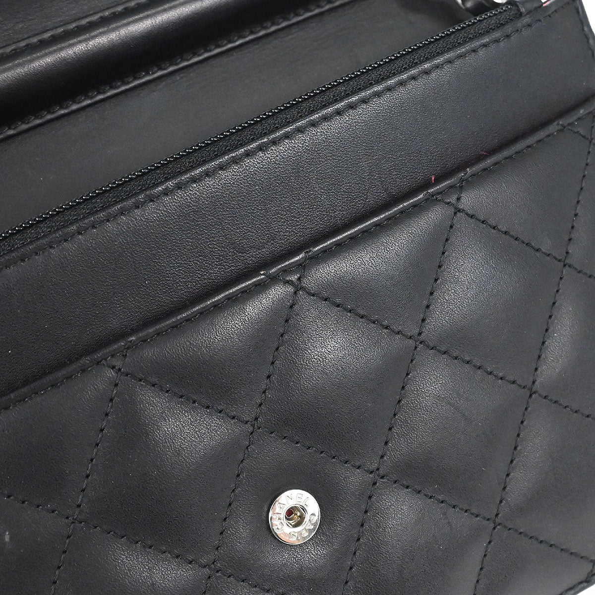 Chanel 2012 Calfskin Cambon Ligne WOC Wallet on Chain Shoulder Bag
