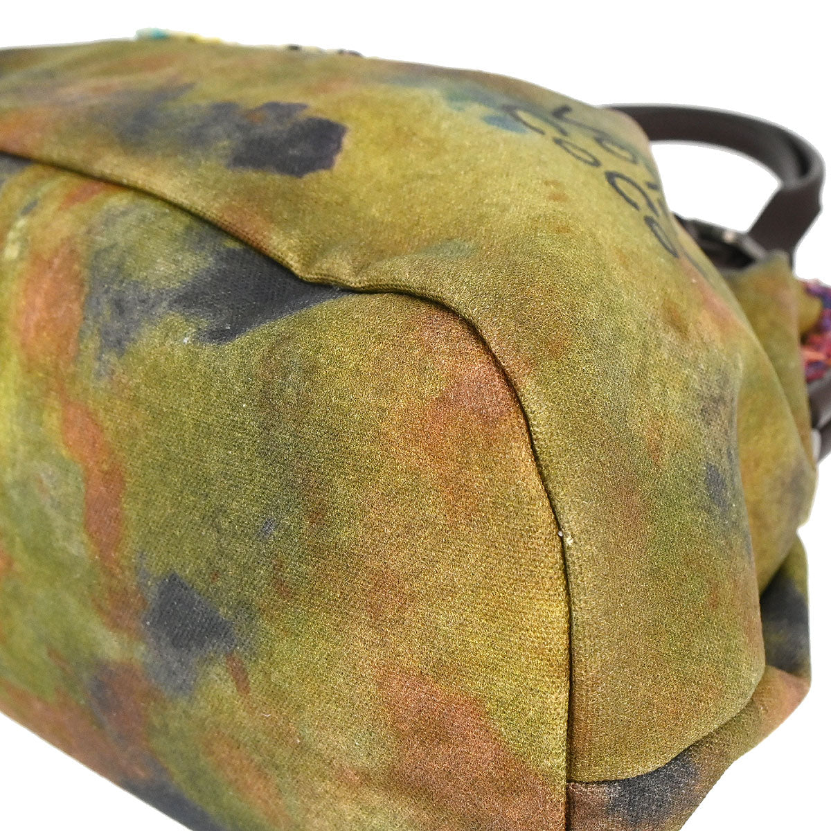 Chanel Khaki Green Canvas Graffiti On The Pavement Tote Handbag