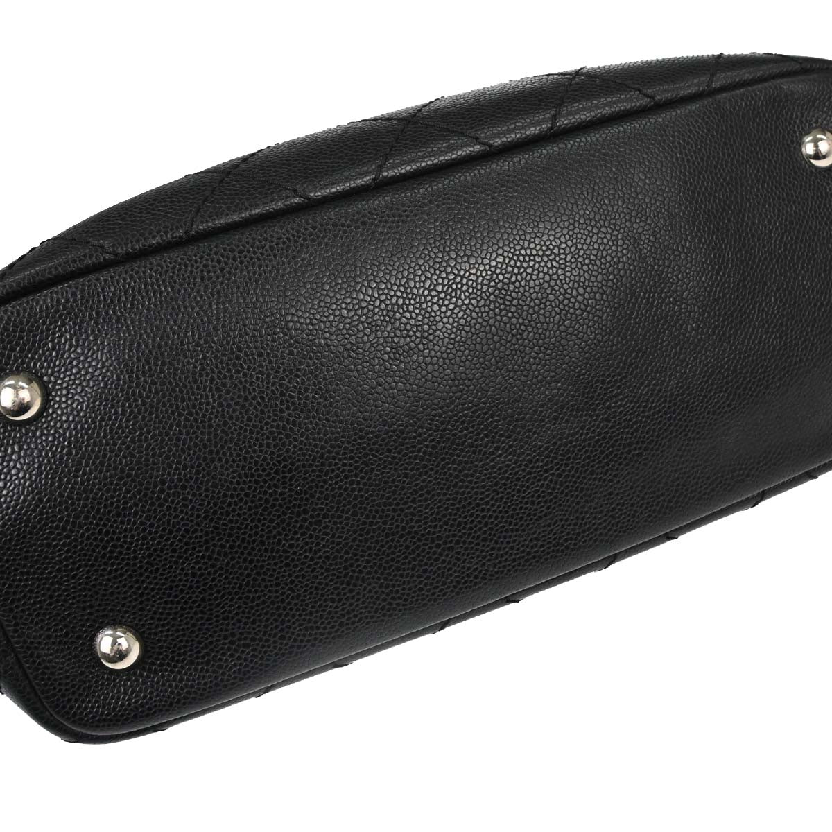 Chanel Black Caviar Skin On The Road Shopping Fever Tote Bag