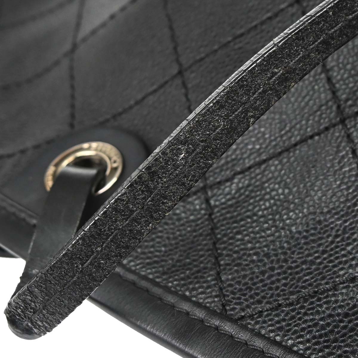 Chanel Black Caviar Skin On The Road Shopping Fever Tote Bag