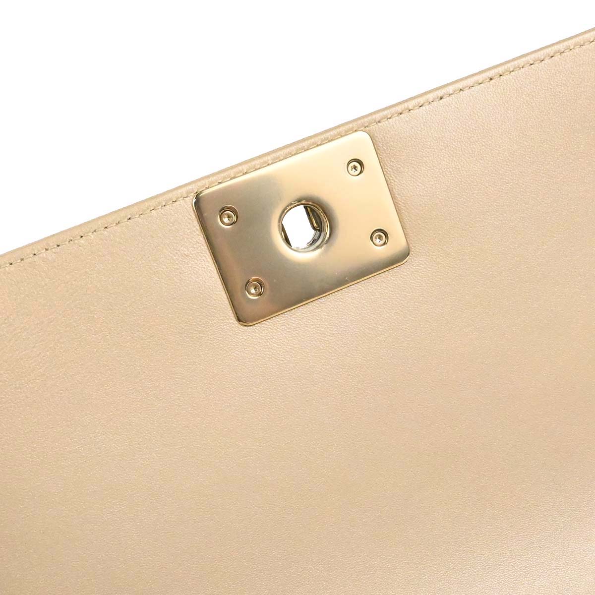 Boy Chanel 2019 Beige Tweed Lambskin Medium Double Chain Shoulder Bag