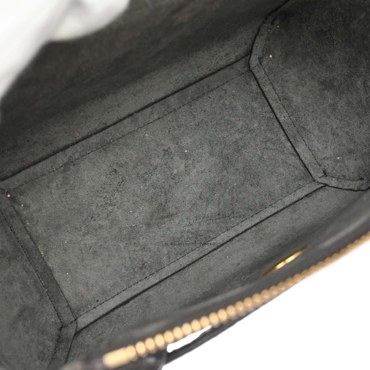 Celine Gray Embossed Leather Nano Belt Bag 2way Shoulder Handbag