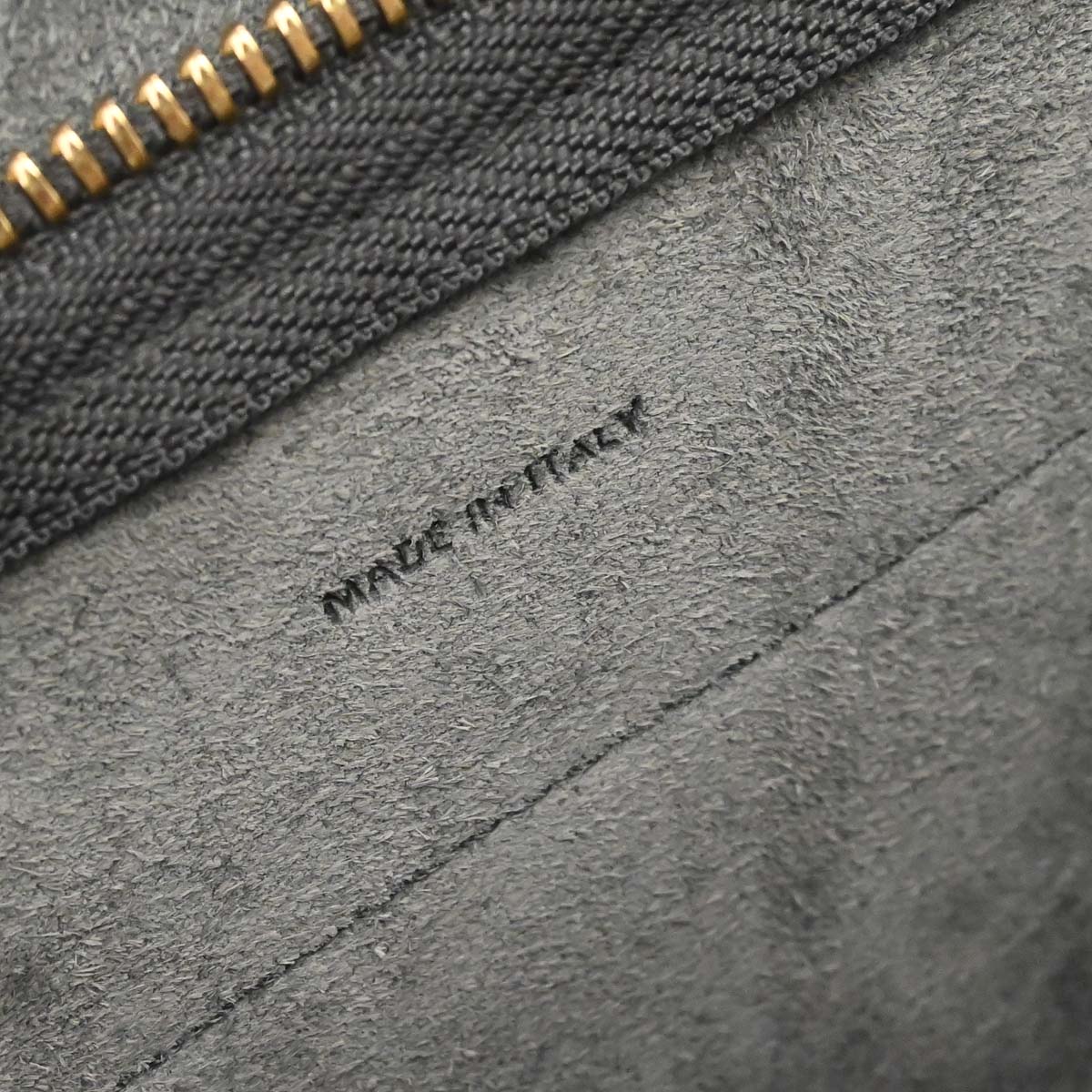 Celine Gray Embossed Leather Nano Belt Bag 2way Shoulder Handbag