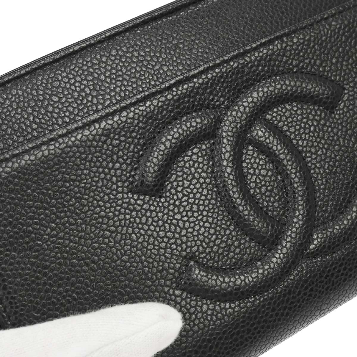 Chanel 2013-2014 Black Caviar Skin Timeless WOC Wallet on Chain Shoulder Bag