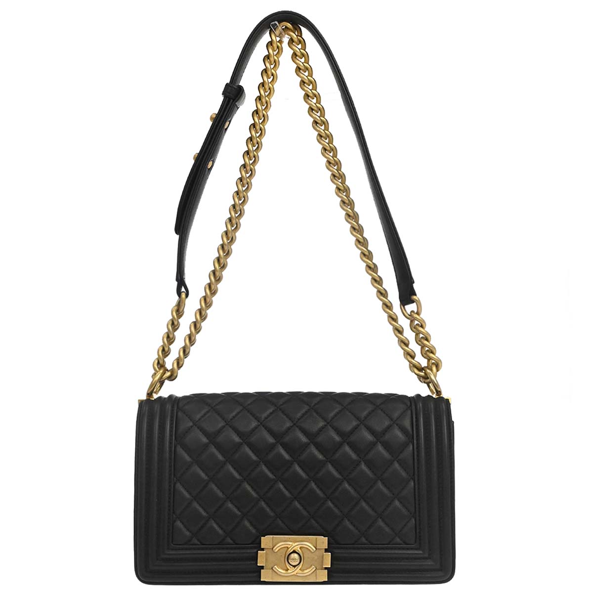 Boy Chanel 2018 Black Lambskin Medium Shoulder Bag