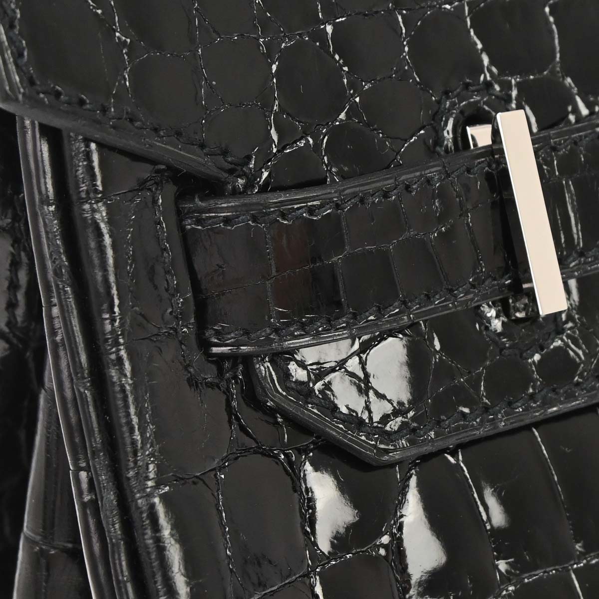 Hermes * Black Niloticus Birkin 30 Handbag