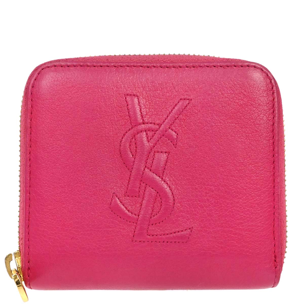 Yves Saint Laurent Pink Calfskin Compact Wallet