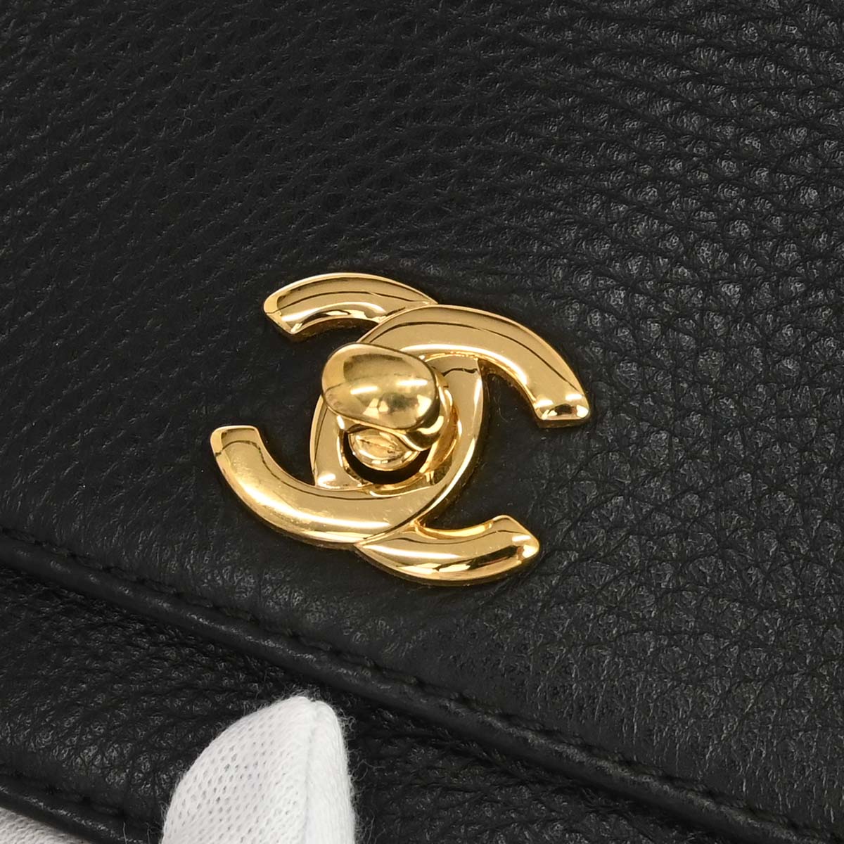 Chanel 2014 Black Deerskin Executive Cerf 2way Shoulder Tote Bag