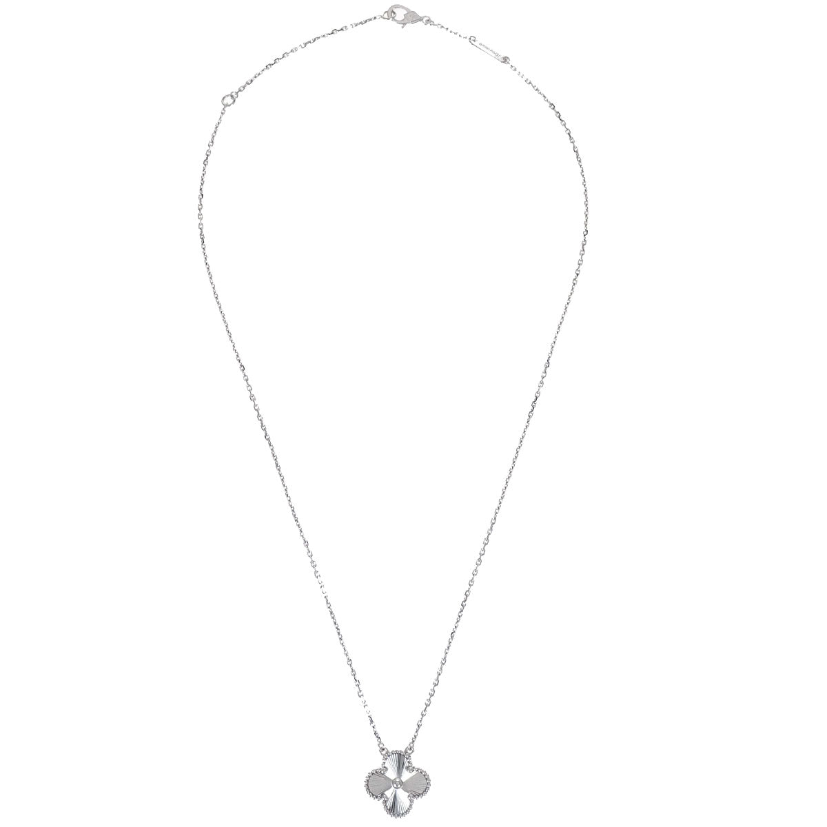 Van Cleef & Arpels Vintage Alhambra Guilloche Pendant Au750 Jewelry