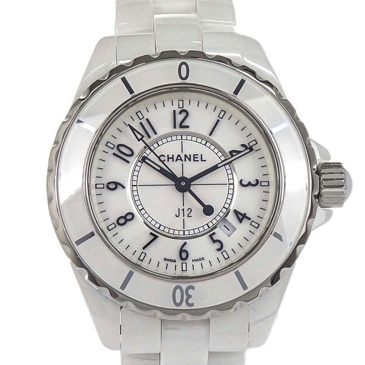 Chanel J12 33mm Ref.H0968 Quartz Watch Ceramic White