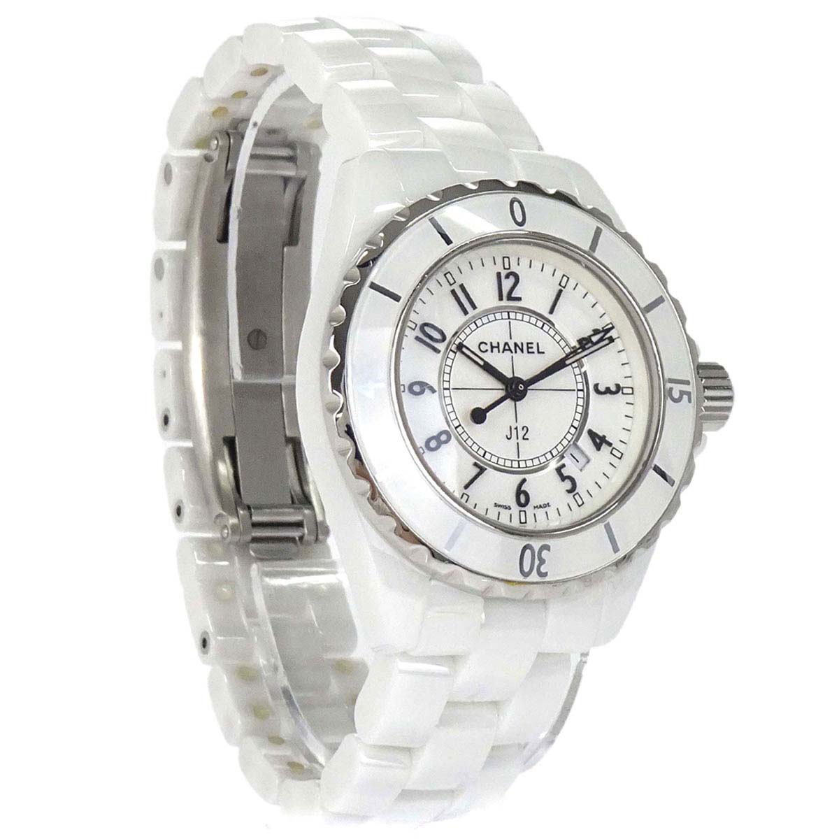 Chanel J12 33mm Ref.H0968 Quartz Watch Ceramic White