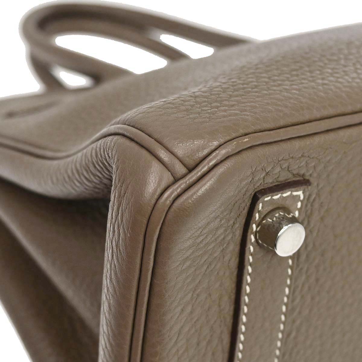 Hermes 2015 Etoupe Gray Taurillon Clemence Birkin 30 Handbag