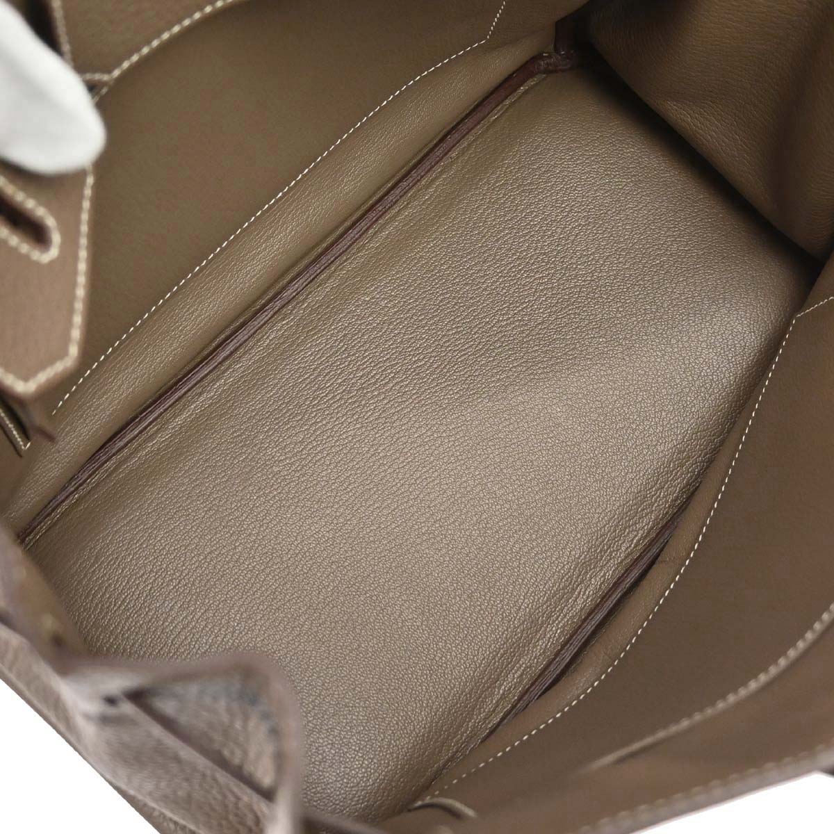 Hermes 2015 Etoupe Gray Taurillon Clemence Birkin 30 Handbag
